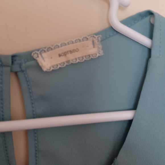 Soprano Teal flowy Tank sz Xl - Picture 3 of 5